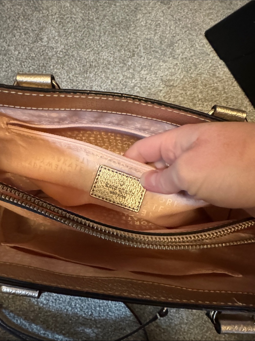 kate spade Metallic rose Gold Small Satchel - Picture 7 of 8